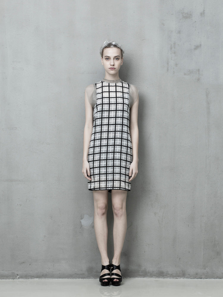 Checkered Dress - Tenos women