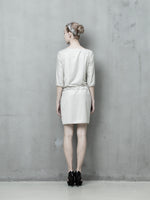 White blouson dress - Tenos women